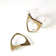 Load image into Gallery viewer, Geometric Chevron Ring - Origami Jewels