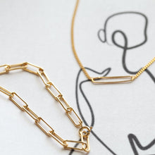 Load image into Gallery viewer, Thick rectangle link bracelet