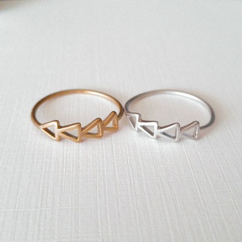 Triangle Line Ring - Origami Jewels