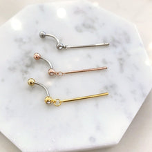 Load image into Gallery viewer, Bar Dangle Belly Ring - Origami Jewels