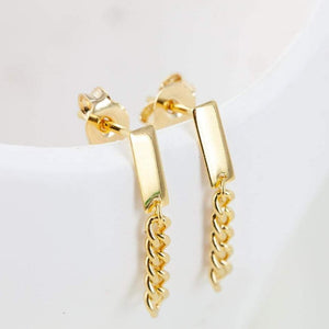 Chain Dangle Earrings - Origami Jewels