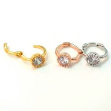 Load image into Gallery viewer, CZ Dot Hoop - Origami Jewels