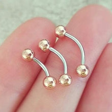 Load image into Gallery viewer, Naval Ring with Ball ends - Origami Jewels