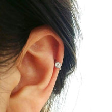 Load image into Gallery viewer, CZ Dot Hoop - Origami Jewels