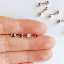 Load image into Gallery viewer, CZ Dot Earring - Origami Jewels