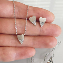 Load image into Gallery viewer, Stone Dipped Heart Jewelry Set - Origami Jewels