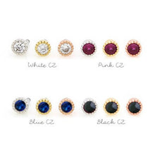 Load image into Gallery viewer, CZ Dot Earring - Origami Jewels