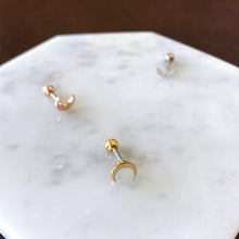 Load image into Gallery viewer, Crescent Moon Earrings - Origami Jewels