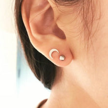 Load image into Gallery viewer, Crescent Moon Earrings - Origami Jewels