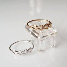 Load image into Gallery viewer, Triangle Line Ring - Origami Jewels