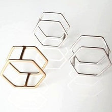 Load image into Gallery viewer, Double Hexagon Ring - Origami Jewels