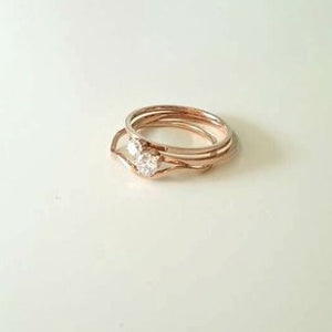 Stackable Solitaire Ring - Origami Jewels