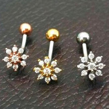 Load image into Gallery viewer, Snowflake Belly Ring - Origami Jewels