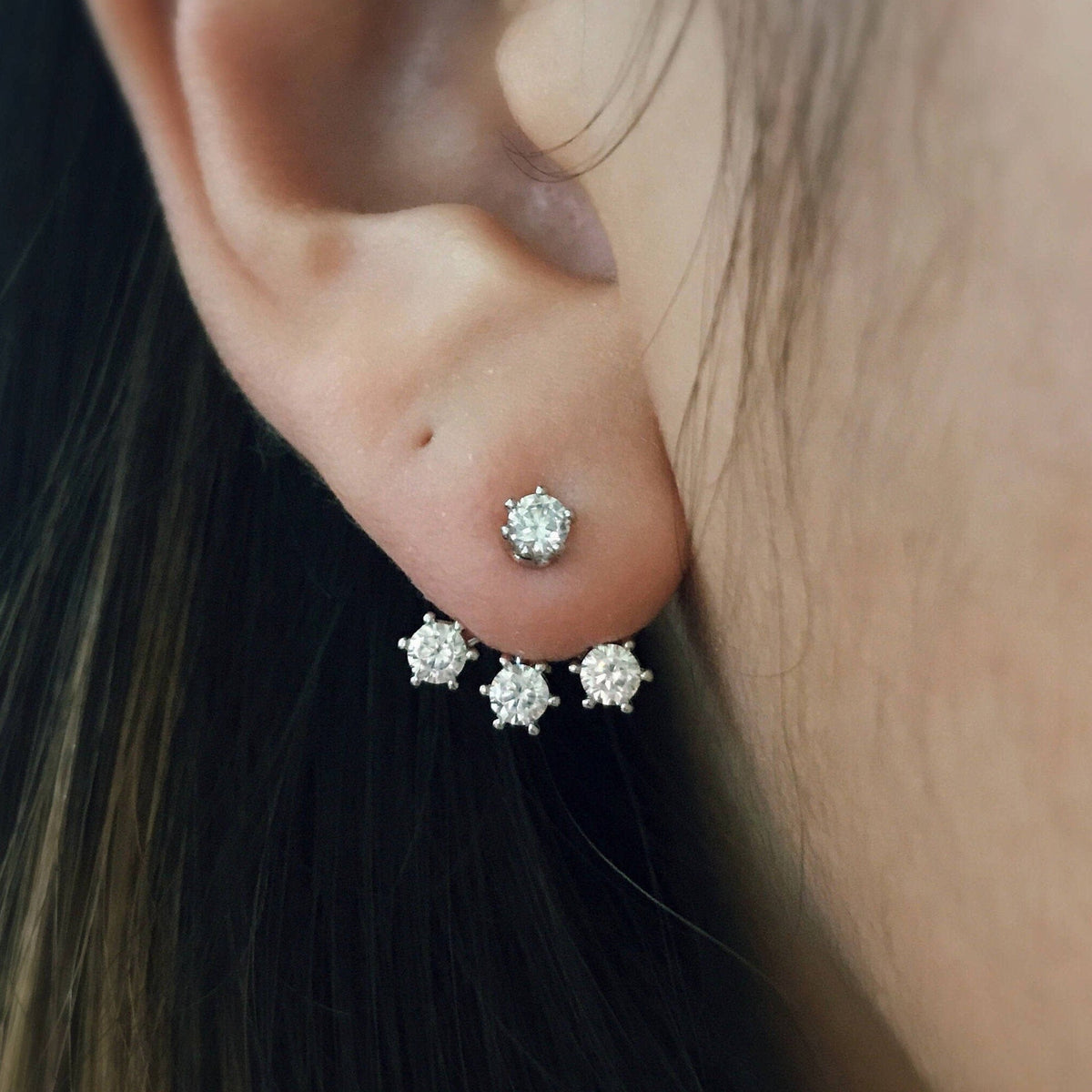☆人気☆【TATIANA】☆Moissanite Ear Jacket Earrin.g☆ ☆人気☆【TATIANA】☆Moissanite Ear Jacket Earrin.g
