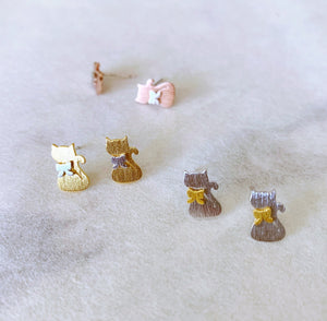 Kitten Earrings - Origami Jewels