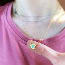 Load image into Gallery viewer, Gold Sun necklace