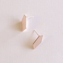 Load image into Gallery viewer, Geometric Jewelry Set, Irregular Pentagon layering necklace, geometric necklace, rose gold, silver pentagon earrings, unique jewelry gift