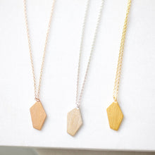 Load image into Gallery viewer, Geometric Jewelry Set, Irregular Pentagon layering necklace, geometric necklace, rose gold, silver pentagon earrings, unique jewelry gift