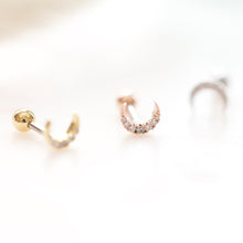 Load image into Gallery viewer, Crescent Moon Cartilage Earring
