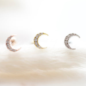 Crescent Moon Cartilage Earring