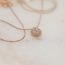 Load image into Gallery viewer, NEW | CZ Tiny Circle Necklace, collarbone quality necklace, sterling silver, dainty gold necklace, mother&#39;s day gift, wedding, holiday gifts