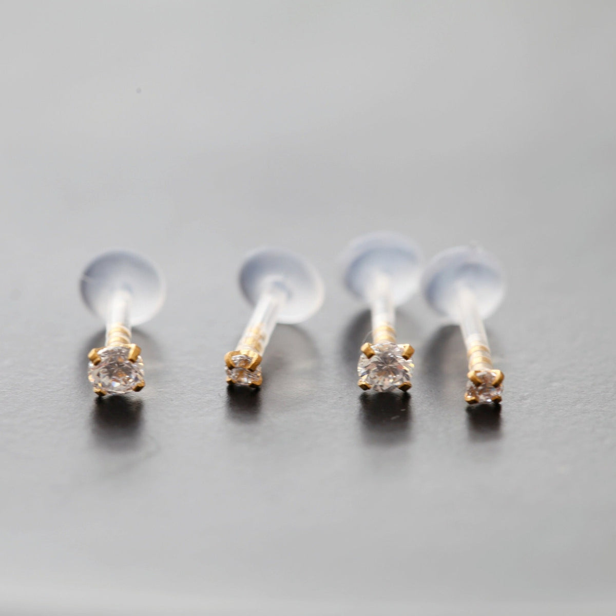 16g BioFlex Push Fit Gold Piercings – Origami Jewels