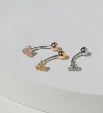 Load image into Gallery viewer, Petite Triangle Belly Ring, Floating Naval Ring, dainty navel ring, small triangle gold belly ring, simple belly rings, dainty belly jewelry