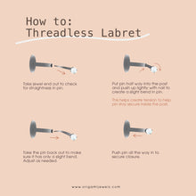 Load image into Gallery viewer, CZ Pave Evil Eye Daith Earring, evil eye threadless labret, mini evil eye cartilage earrings, small tragus earring, 18g conch screwback stud