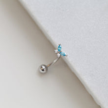 Load image into Gallery viewer, NEW! || CZ Sparkly Butterfly Navel Ring, Floating Belly Ring, gold flower belly rings, simple belly rings, dainty body jewelry, trendy rings