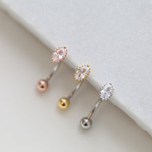 Load image into Gallery viewer, NEW! ||Oval Navel Ring, Floating Belly Ring, dainty navel ring, Oval belly rings, simple belly rings, dainty body jewelry,trendy belly rings