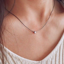 Load image into Gallery viewer, Chic Dainty Necklace, black collarbone necklace, sterling silver necklace, necklaces for her, gold minimalist, dainty jewelry, gifts for her