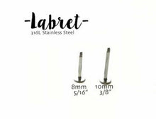 Load image into Gallery viewer, 16g Cross Medusa Piercing • Medieval Cross Lippy Loop Labret Lip ring • Comfortable Surgical Steel Lip Ring • Cross Whimsigoth Lip Piercing