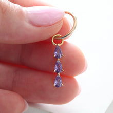 Load image into Gallery viewer, Totem Teardrop Belly Hoop • Tiny Belly Piercing • Simple Navel Ring • Dainty Dangle Belly Ring • 14k Goldfill Silver 18g 16g Belly Jewelry