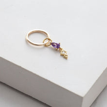 Load image into Gallery viewer, Totem Teardrop Belly Hoop • Tiny Belly Piercing • Simple Navel Ring • Dainty Dangle Belly Ring • 14k Goldfill Silver 18g 16g Belly Jewelry