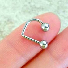 Load image into Gallery viewer, 16g Lip Ring Labret • 4mm Ball Classic Lip Ring • Gold Medusa Lip Piercing • Basic Silver Comfortable Lip Jewelry • Black Simple Lip Labret