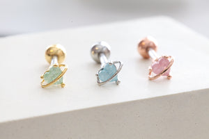 Heart Planet Studs