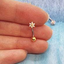 Load image into Gallery viewer, Mini Sunflower Belly Ring - Origami Jewels