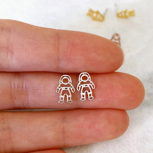 Tiny Astronaut Earrings - Origami Jewels