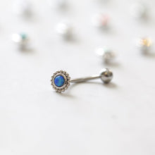 Load image into Gallery viewer, Petite Birthstone Belly Button Ring - Origami Jewels