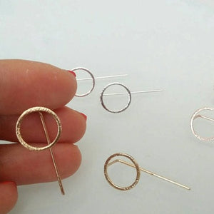 Circle Drop Earrings - Origami Jewels