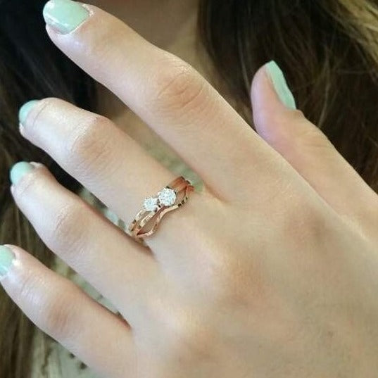 Stackable Solitaire Ring – Origami Jewels