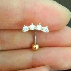 Crown Line Belly Ring - Origami Jewels
