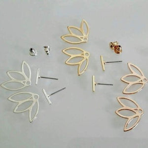 Lotus Flower Ear Jacket - Origami Jewels