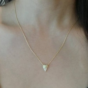 Stone Dipped Heart Jewelry Set - Origami Jewels