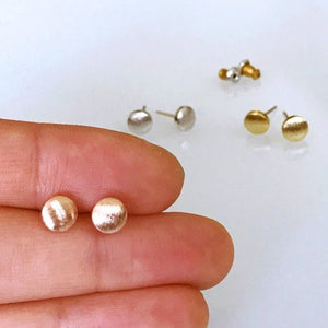 Button Stud Earrings - Origami Jewels