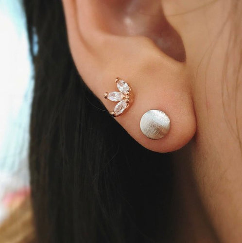 Button Stud Earrings - Origami Jewels