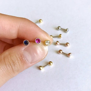 CZ Dot Earring - Origami Jewels