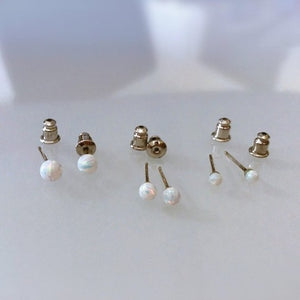 Opal Stud Earrings - Origami Jewels