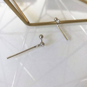 Bar Dangle Earrings - Origami Jewels