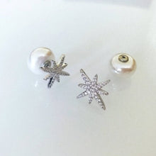 Load image into Gallery viewer, Star Earrings with Pearl Back - Origami Jewels